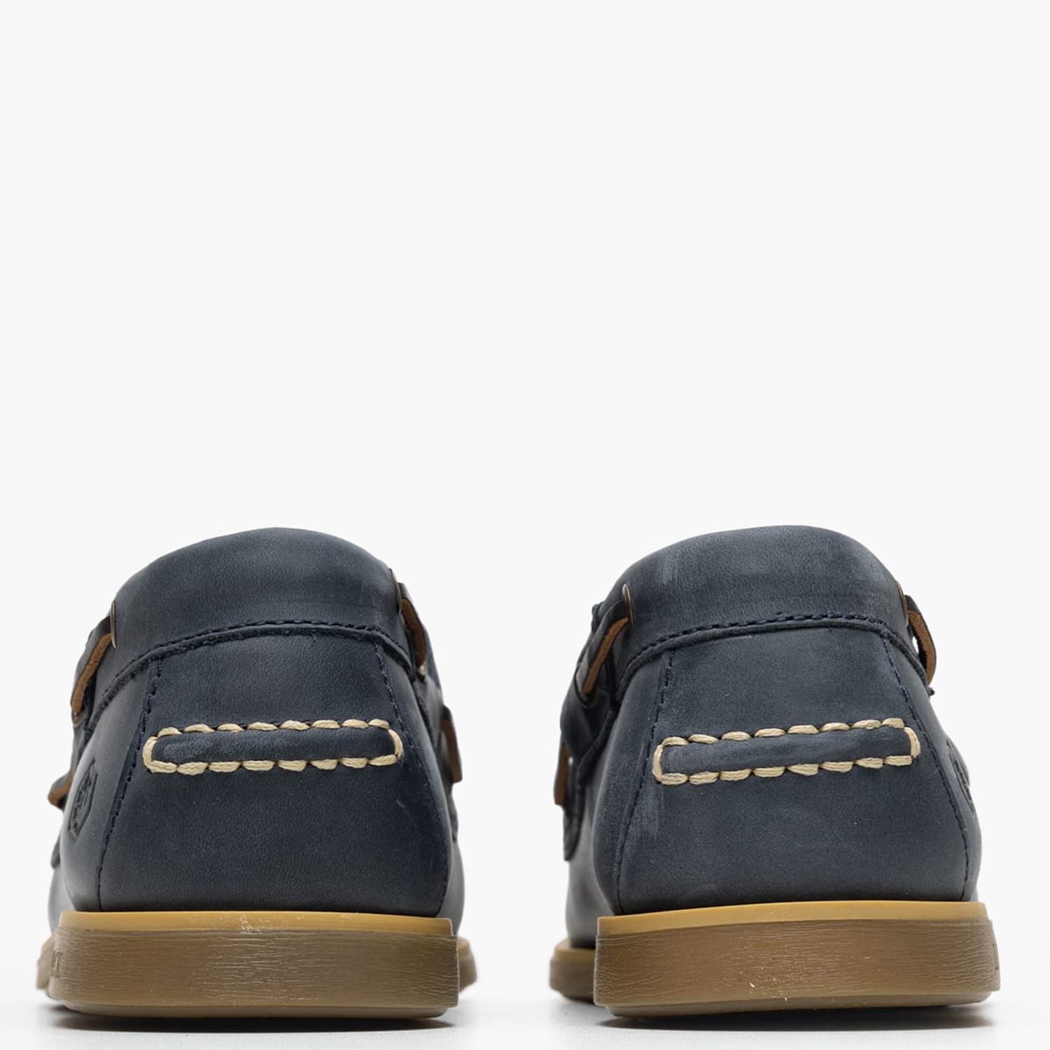 Men Sailing shoes Navigator.Crazyhorse Blue Leather Lumberjack