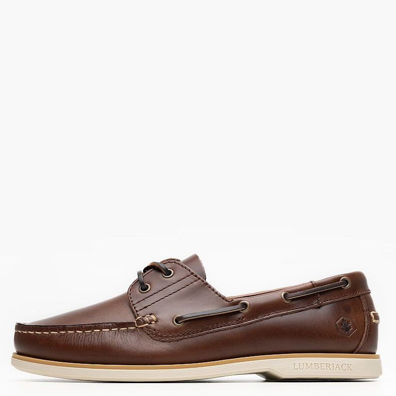 Men Sailing shoes Navigator.Lth Brown Leather Lumberjack