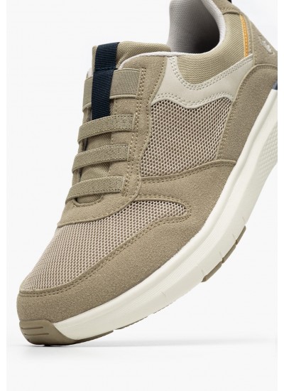 Ανδρικά Παπούτσια Casual Neil Μπεζ ECOleather-Ύφασμα Lumberjack