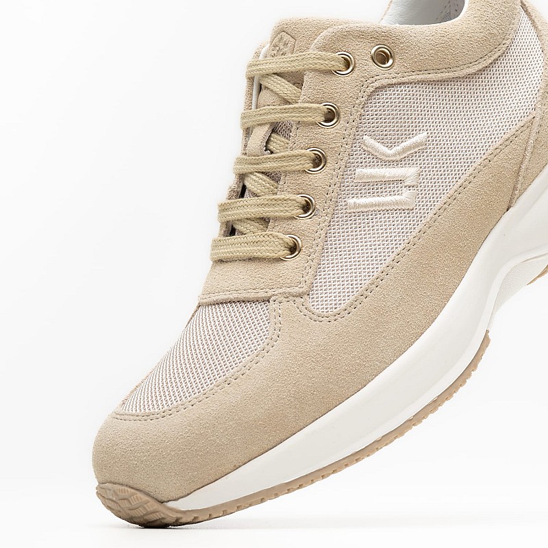 Women Casual Shoes Raul.Ν Beige Leather-Fabric Lumberjack