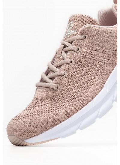 Women Casual Shoes Sport.Connect Pink Fabric Lumberjack