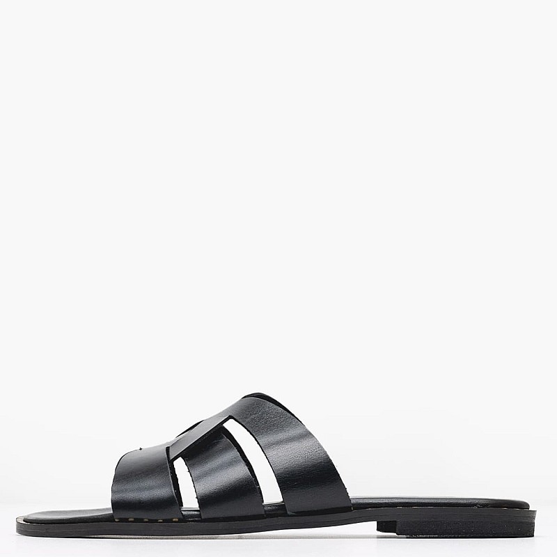Women Flats 04.035 Black Leather MAKIS KOTRIS