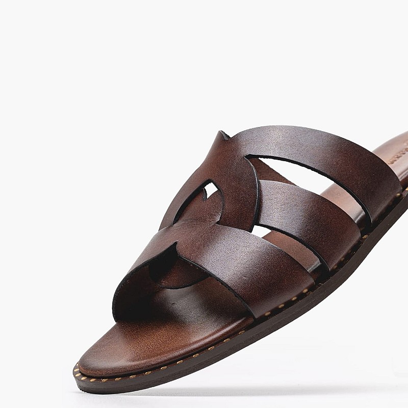Women Flats 04.035 Brown Leather MAKIS KOTRIS