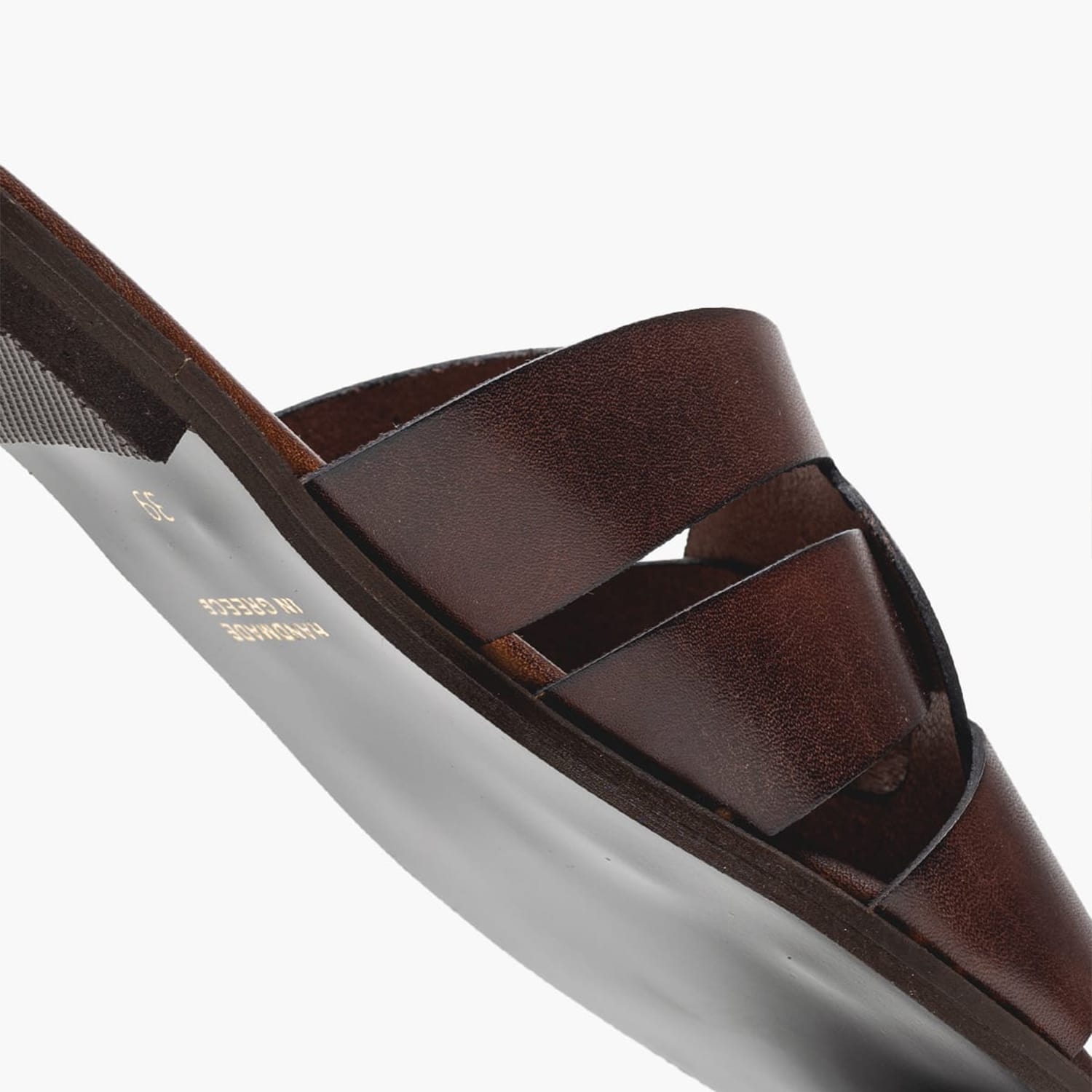 Women Flats 04.035 Brown Leather MAKIS KOTRIS Women Flats 04.035 Brown Leather MAKIS KOTRIS