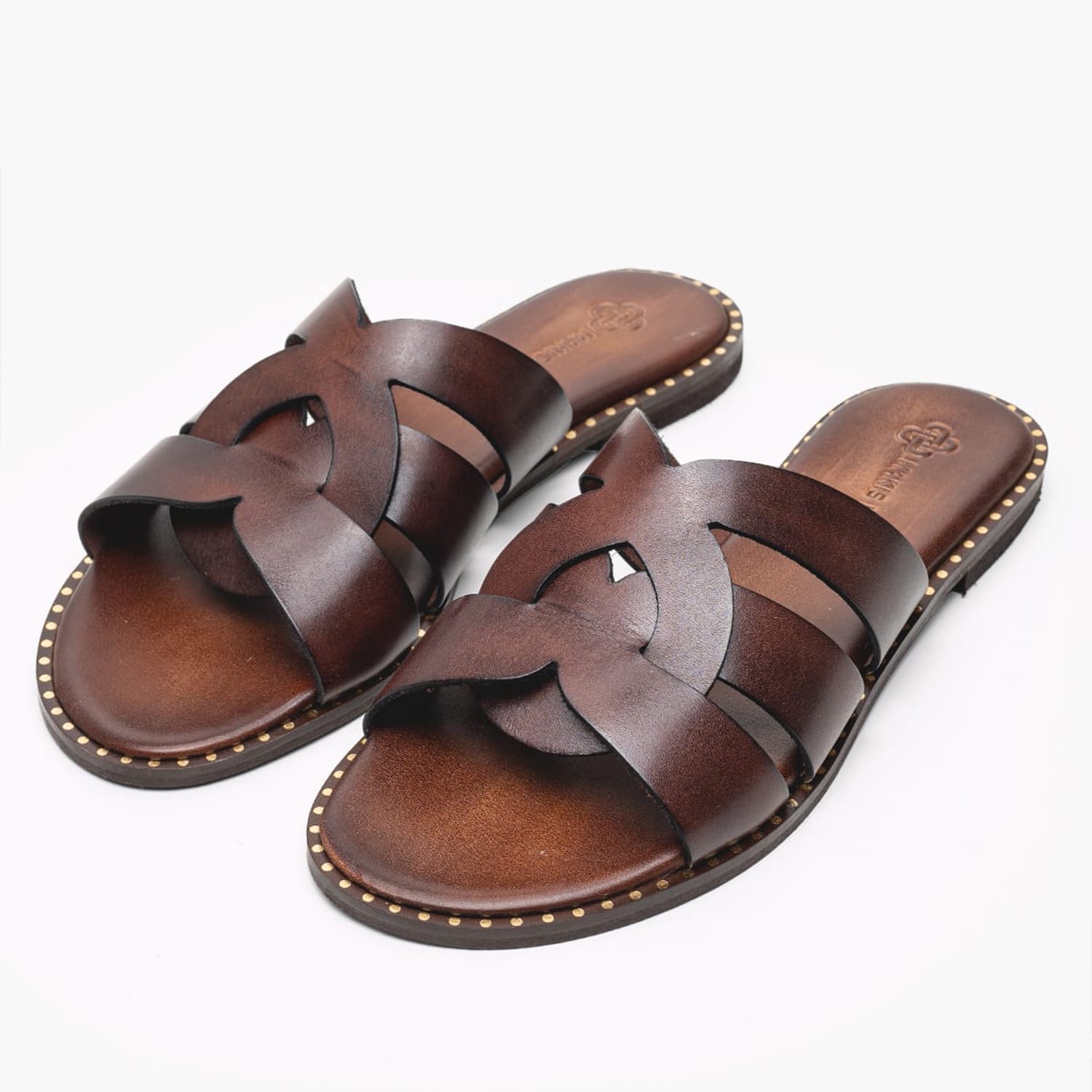 Women Flats 04.035 Brown Leather MAKIS KOTRIS Women Flats 04.035 Brown Leather MAKIS KOTRIS