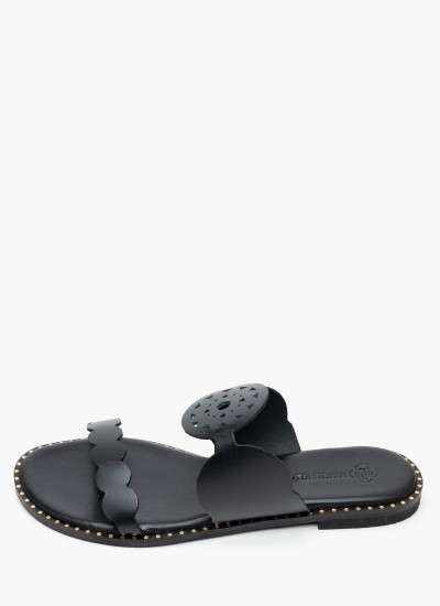 Women Flats 04.035 Black Leather MAKIS KOTRIS