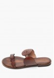 Γυναικεία Flats 04.050 Καφέ Δέρμα Makis Kotris