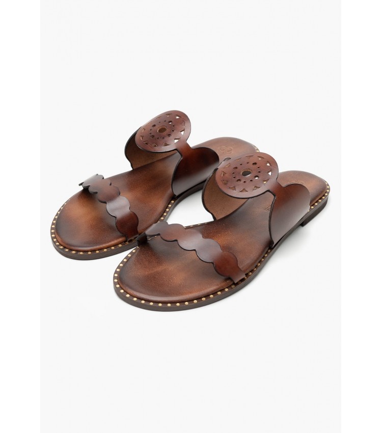 Γυναικεία Flats 04.050 Καφέ Δέρμα Makis Kotris Γυναικεία Flats 04.050 Καφέ Δέρμα Makis Kotris