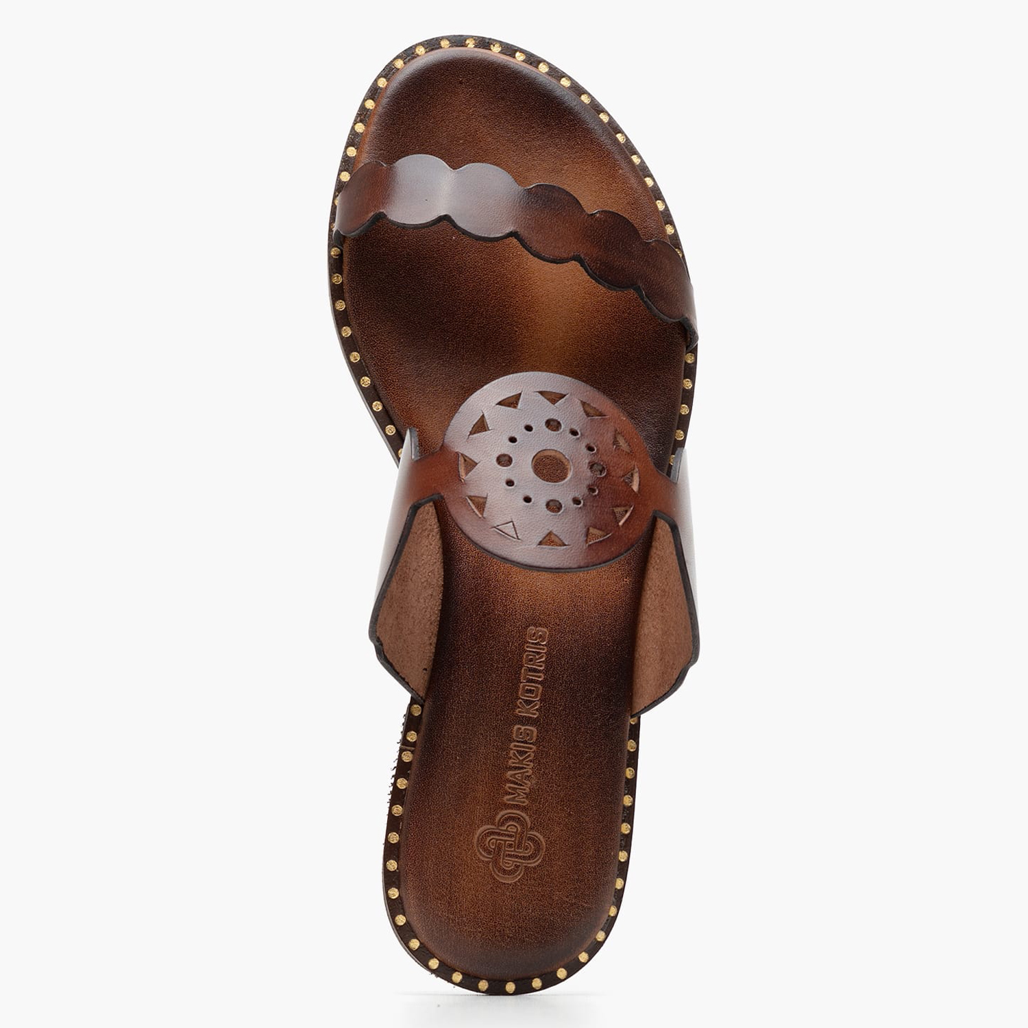Women Flats 04.050 Brown Leather MAKIS KOTRIS Women Flats 04.050 Brown Leather MAKIS KOTRIS
