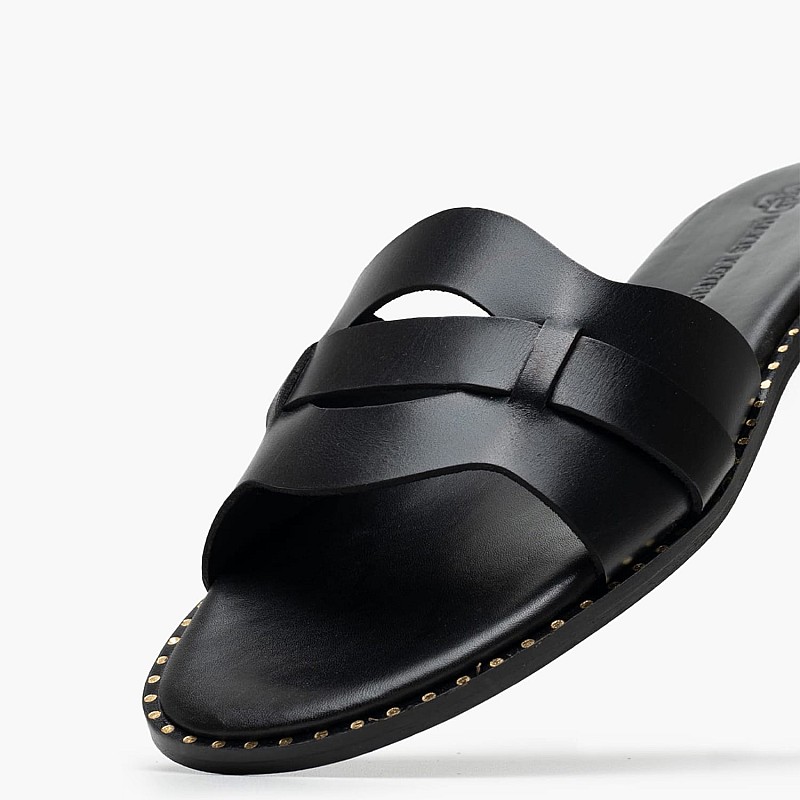 Women Flats 04.057 Black Leather MAKIS KOTRIS