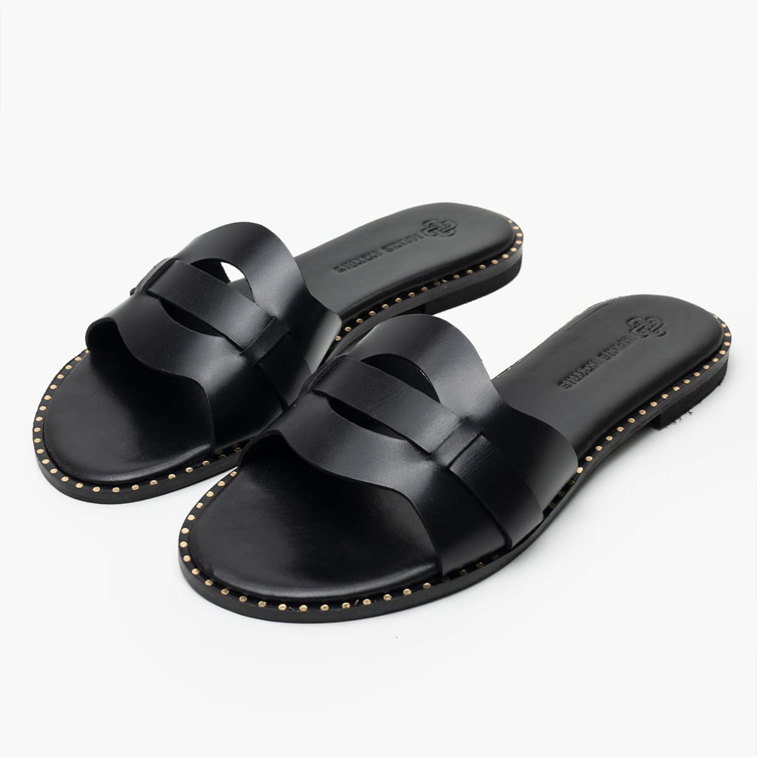 Women Flats 04.057 Black Leather MAKIS KOTRIS Women Flats 04.057 Black Leather MAKIS KOTRIS