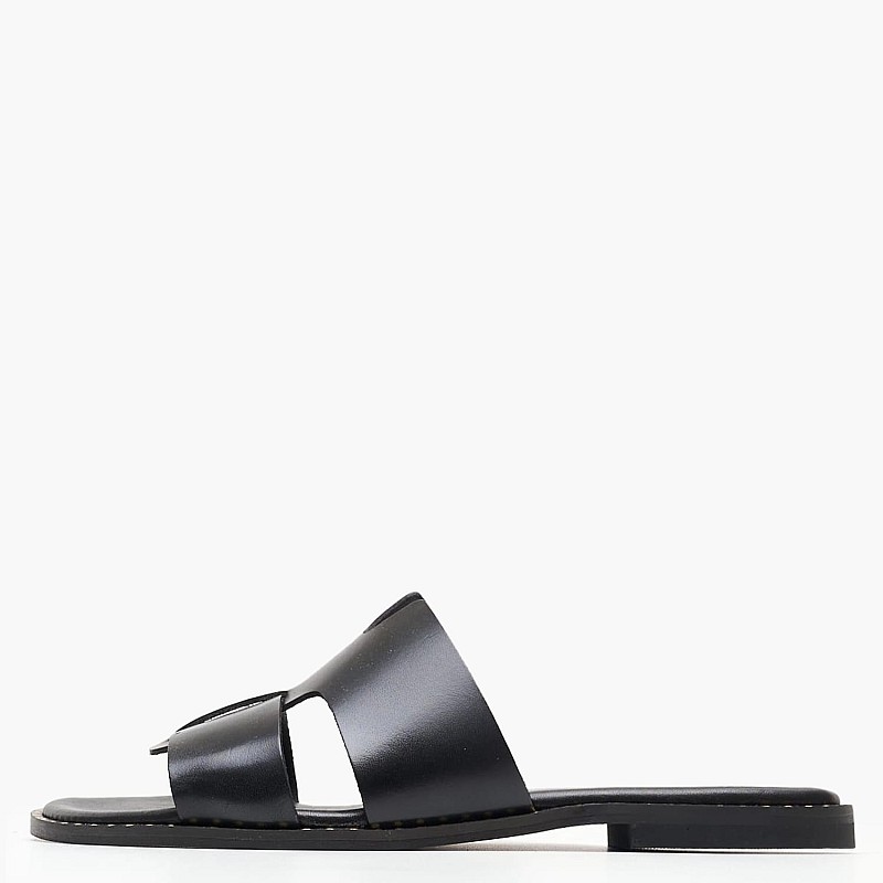 Women Flats 04.555 Black Leather MAKIS KOTRIS