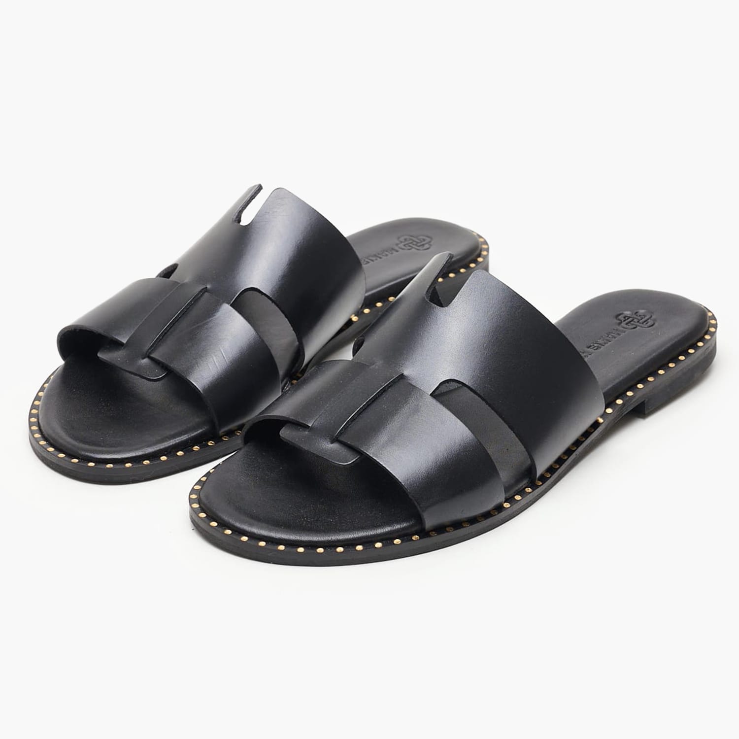 Women Flats 04.555 Black Leather MAKIS KOTRIS Women Flats 04.555 Black Leather MAKIS KOTRIS