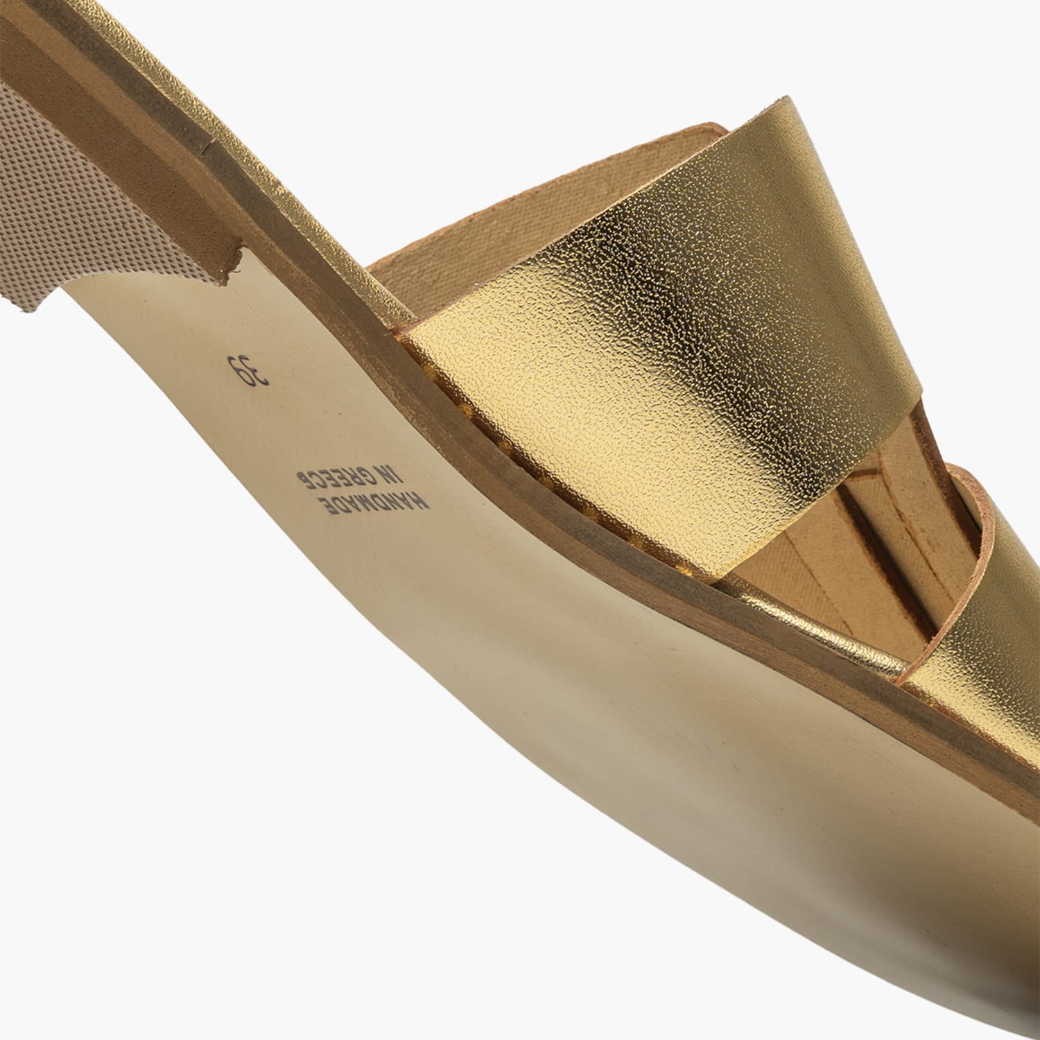 Women Flats 04.555 Gold Leather MAKIS KOTRIS Women Flats 04.555 Gold Leather MAKIS KOTRIS
