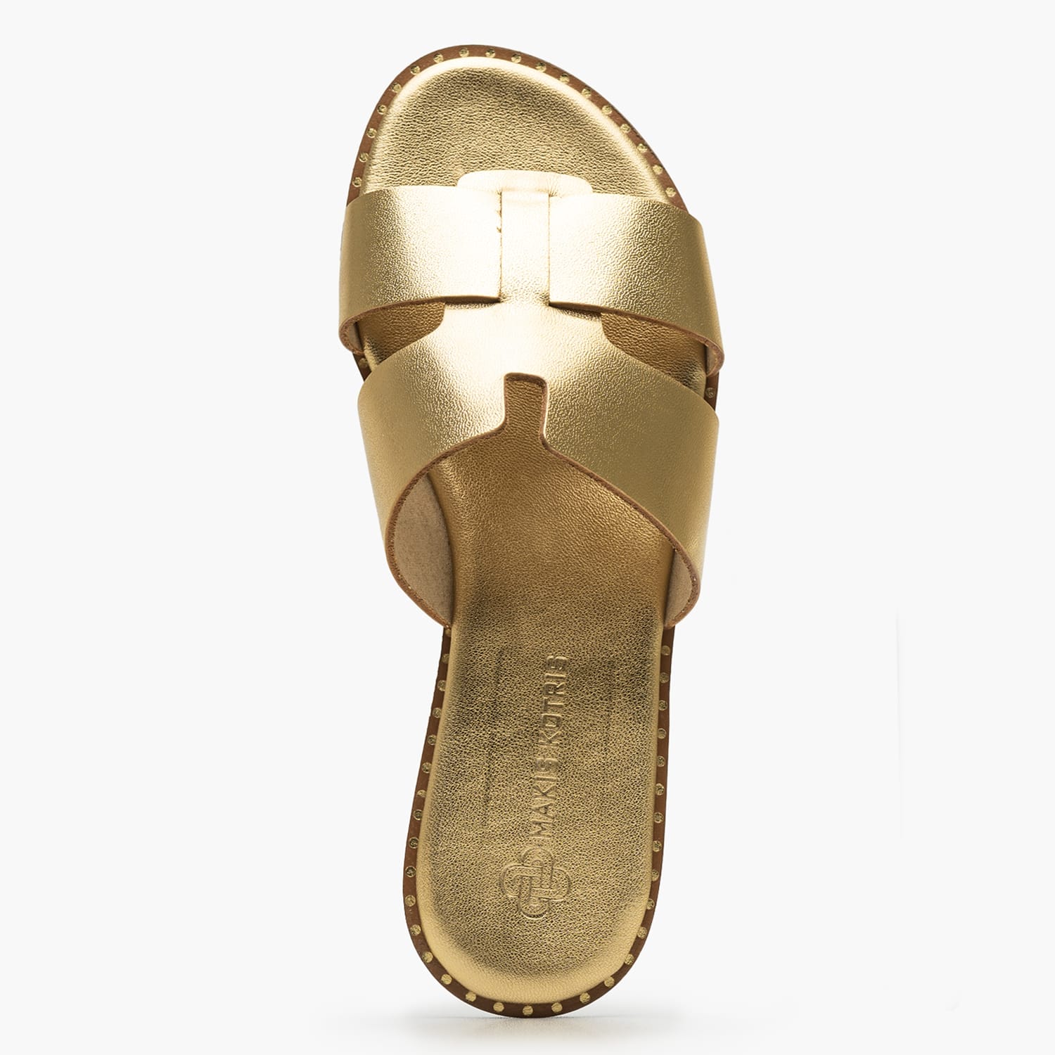 Women Flats 04.555 Gold Leather MAKIS KOTRIS Women Flats 04.555 Gold Leather MAKIS KOTRIS