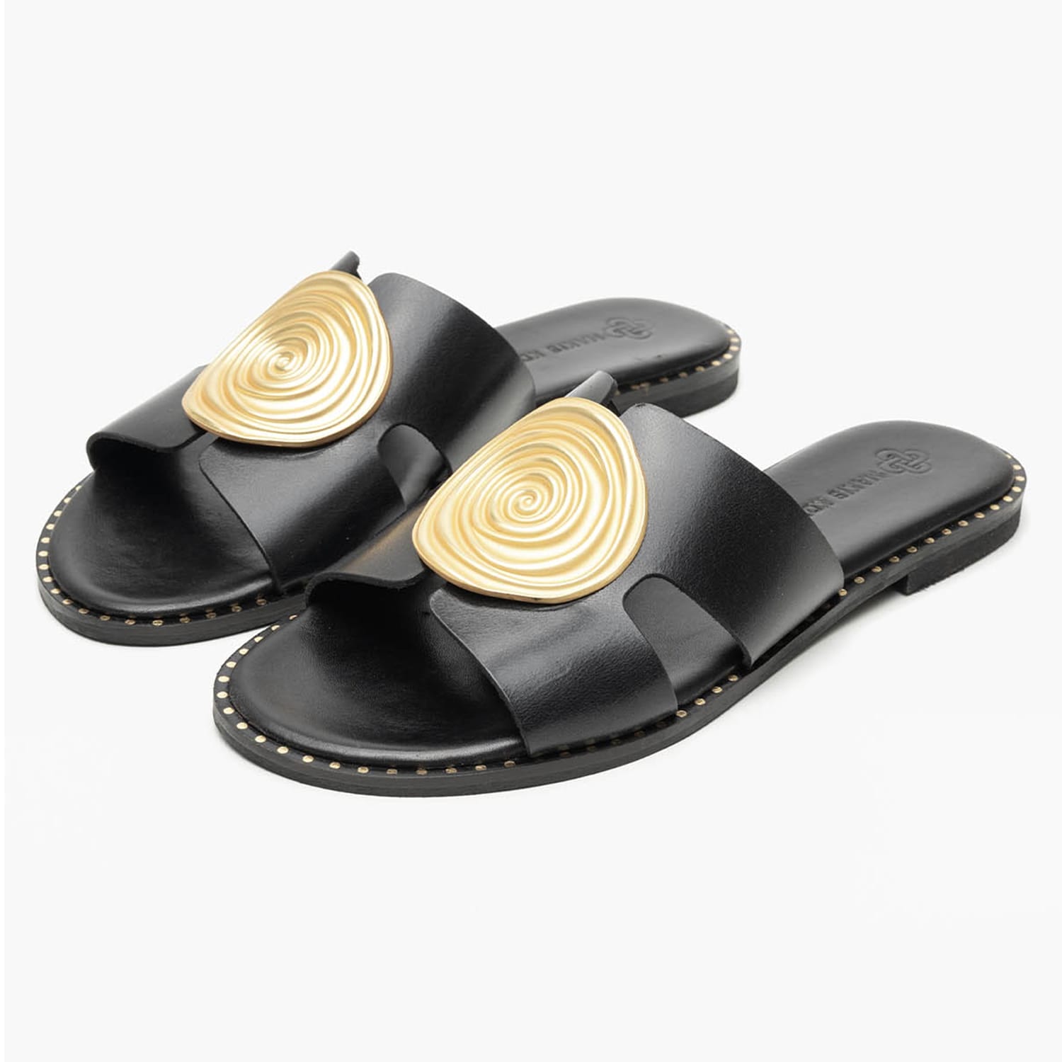 Women Flats 04.631 Black Leather MAKIS KOTRIS Women Flats 04.631 Black Leather MAKIS KOTRIS