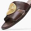 Women Flats 04.631 Brown Leather MAKIS KOTRIS Women Flats 04.631 Brown Leather MAKIS KOTRIS