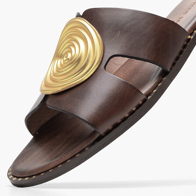 Women Flats 04.631 Brown Leather MAKIS KOTRIS
