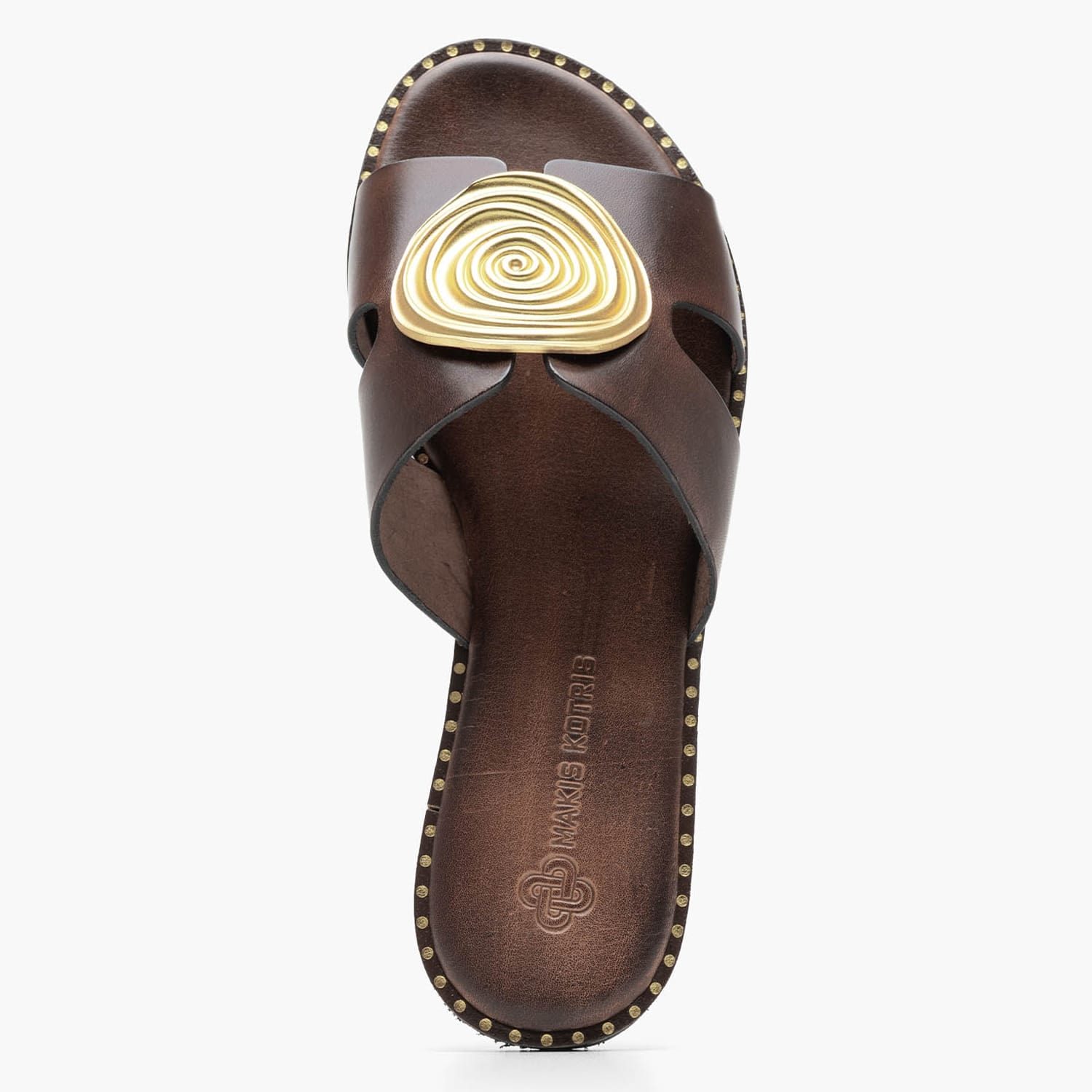 Women Flats 04.631 Brown Leather MAKIS KOTRIS Women Flats 04.631 Brown Leather MAKIS KOTRIS