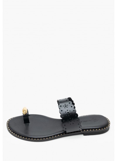 Women Flats 04.904 Black Leather MAKIS KOTRIS