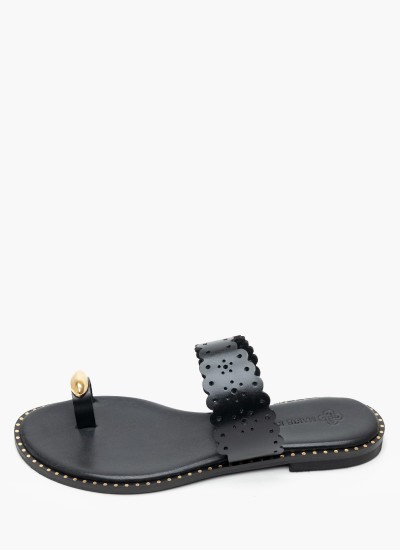 Women Flats 04.035 Black Leather MAKIS KOTRIS