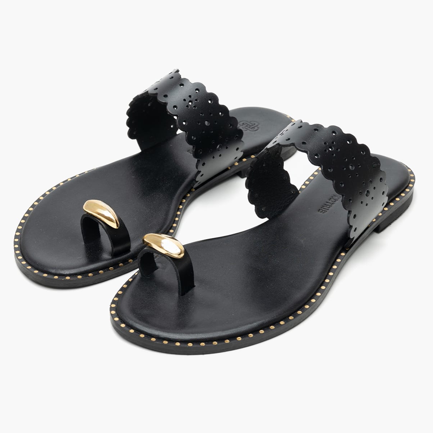 Women Flats 04.904 Black Leather MAKIS KOTRIS Women Flats 04.904 Black Leather MAKIS KOTRIS