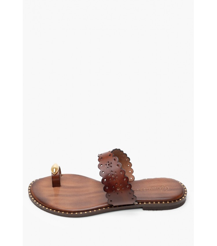 Women Flats 04.904 Brown Leather MAKIS KOTRIS Women Flats 04.904 Brown Leather MAKIS KOTRIS