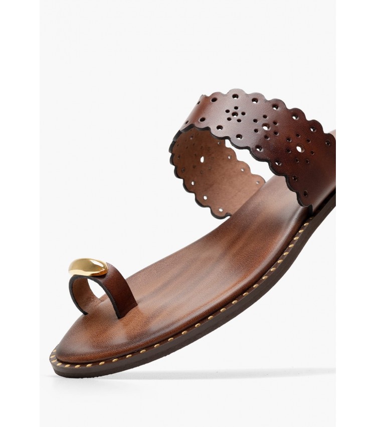 Women Flats 04.904 Brown Leather MAKIS KOTRIS Women Flats 04.904 Brown Leather MAKIS KOTRIS