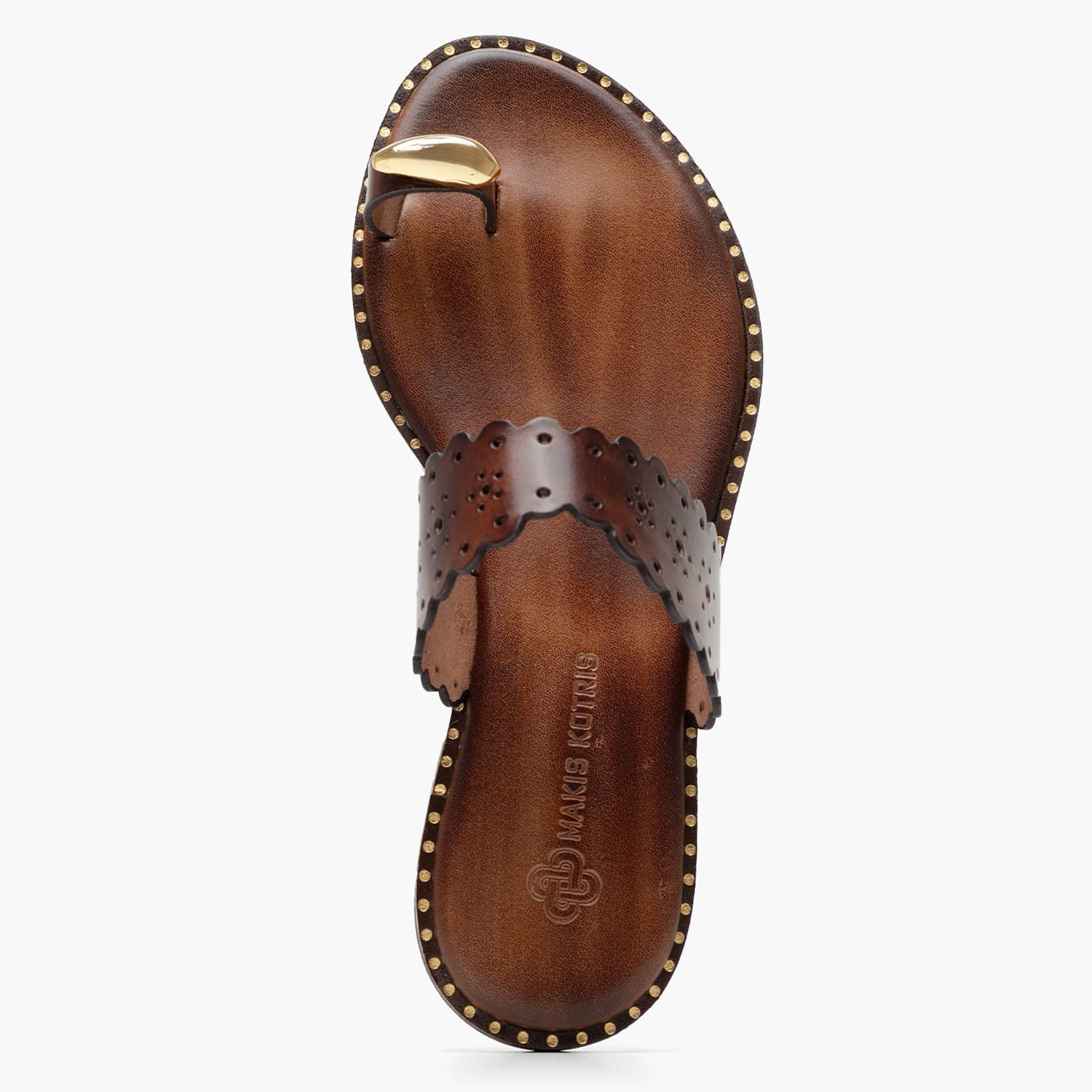 Women Flats 04.904 Brown Leather MAKIS KOTRIS Women Flats 04.904 Brown Leather MAKIS KOTRIS