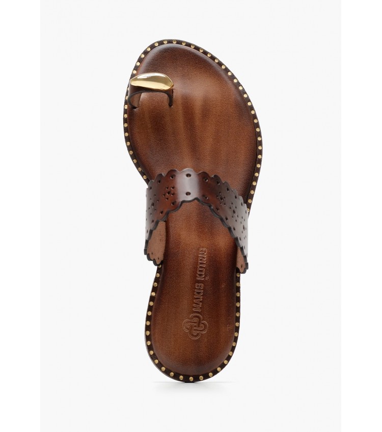 Women Flats 04.904 Brown Leather MAKIS KOTRIS Women Flats 04.904 Brown Leather MAKIS KOTRIS