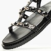 Γυναικεία Flats 14.735.ST Μαύρο Δέρμα Makis Kotris