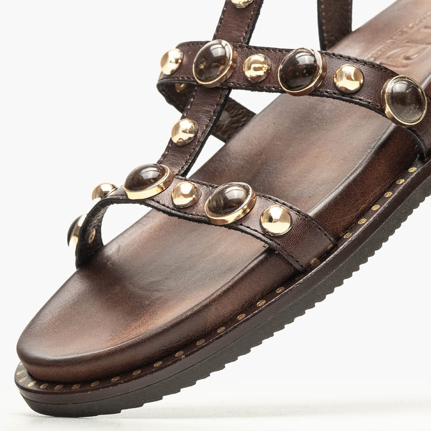 Γυναικεία Flats 14.735.S Καφέ Δέρμα Makis Kotris