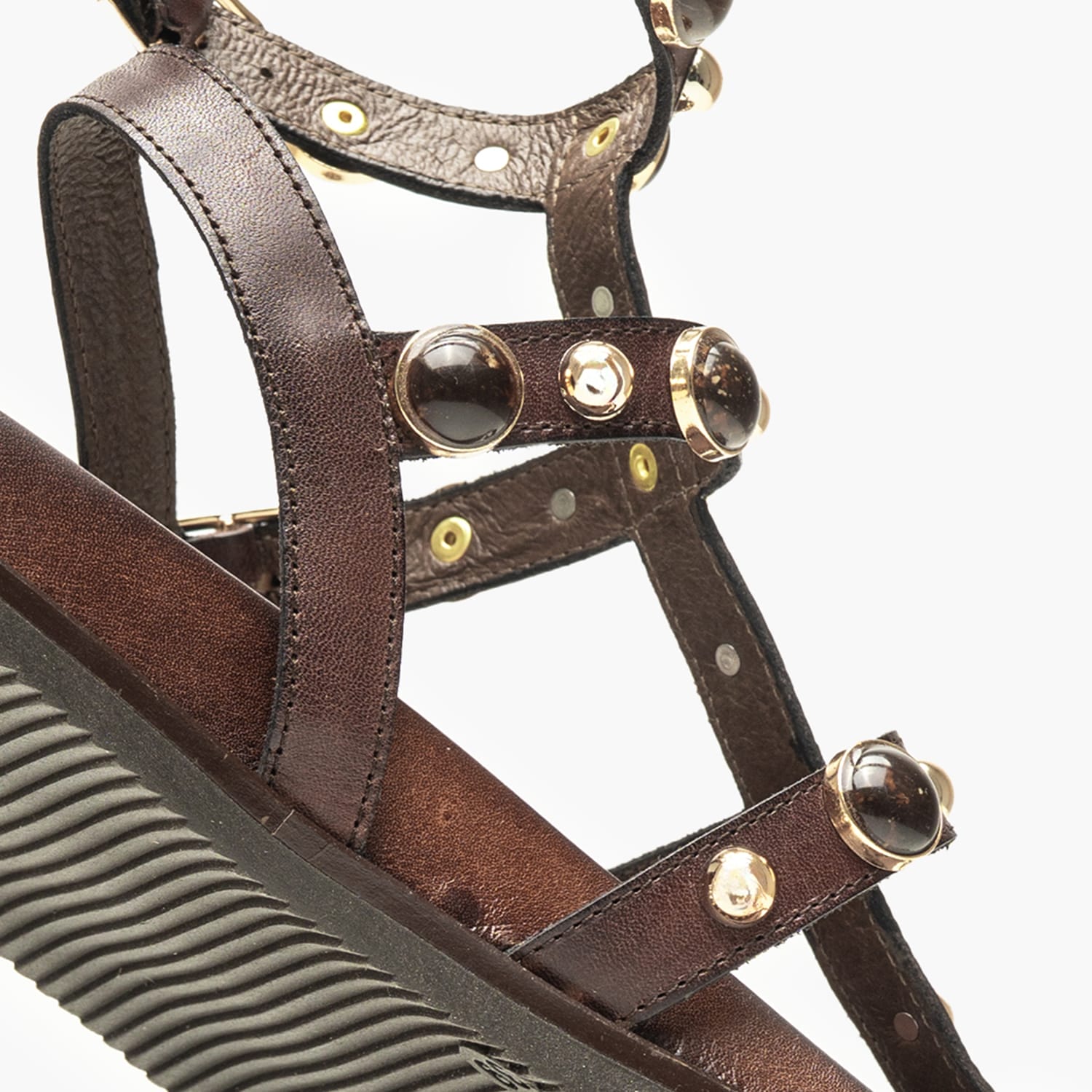 Women Flats 14.735.S Brown Leather MAKIS KOTRIS Women Flats 14.735.S Brown Leather MAKIS KOTRIS