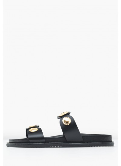 Γυναικεία Flats 14.857 Μαύρο Δέρμα Makis Kotris