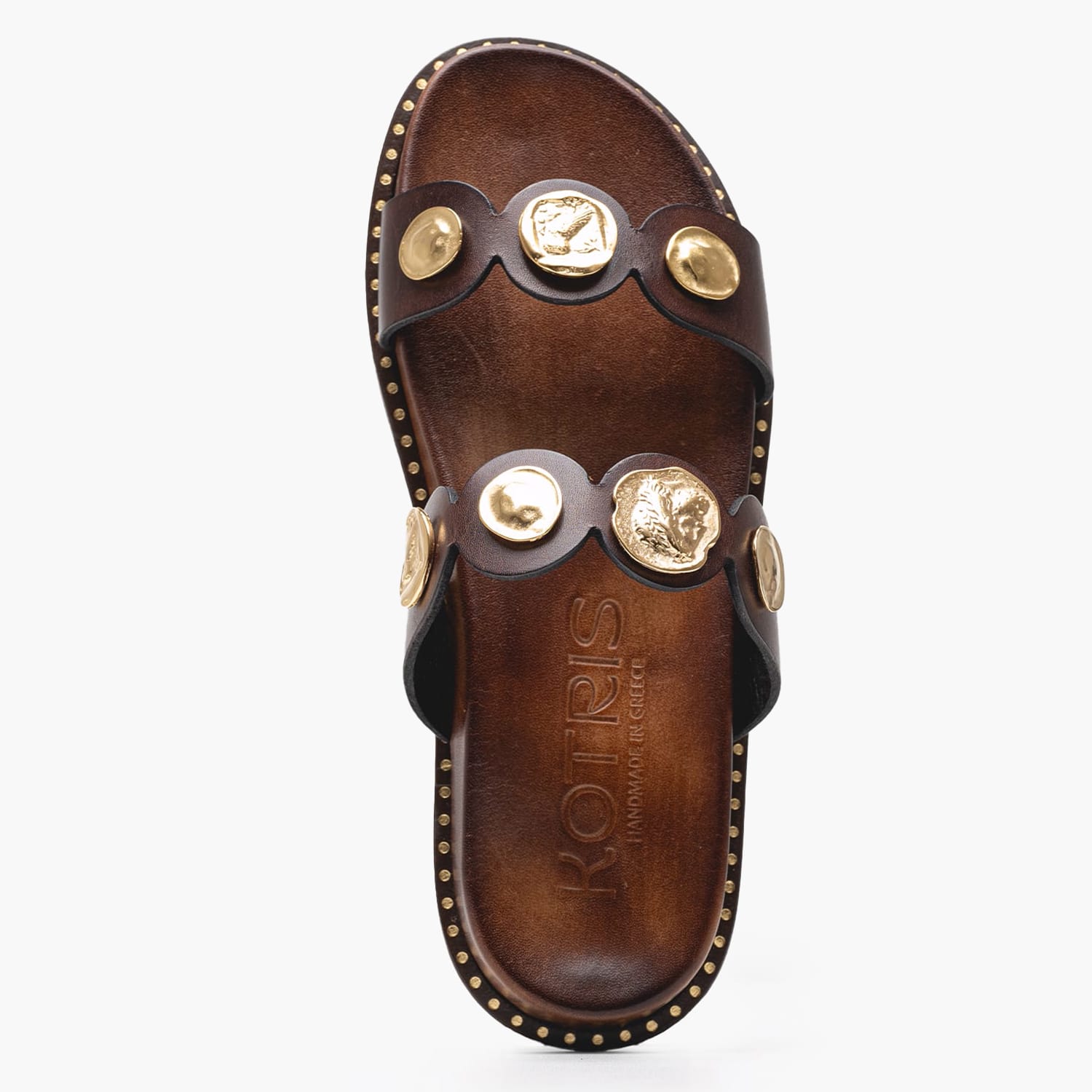Women Flats 14.857 Brown Leather MAKIS KOTRIS Women Flats 14.857 Brown Leather MAKIS KOTRIS