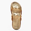 Women Flats 14.857 Gold Leather MAKIS KOTRIS Women Flats 14.857 Gold Leather MAKIS KOTRIS