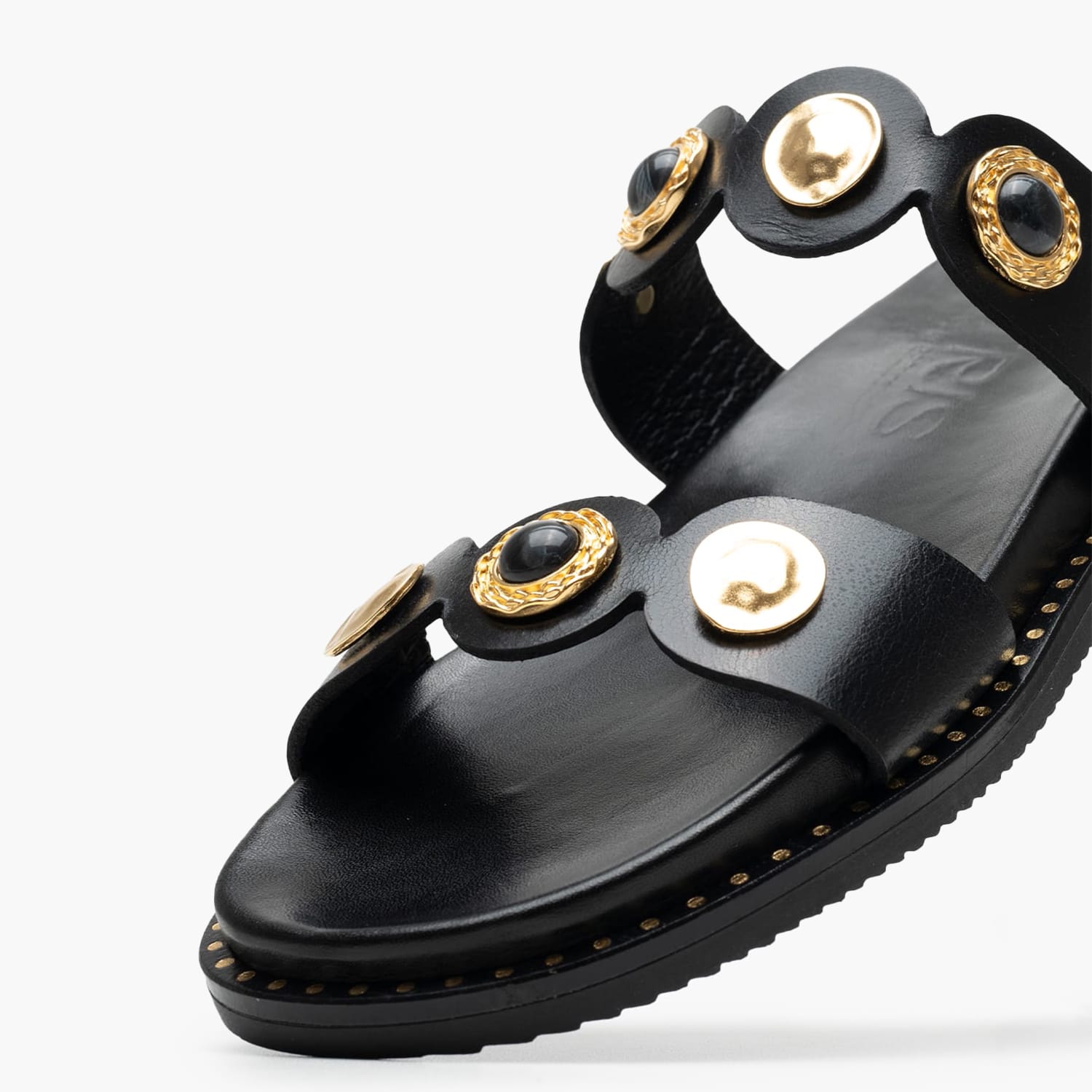 Γυναικεία Flats 14.858 Μαύρο Δέρμα Makis Kotris