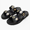 Γυναικεία Flats 14.858 Μαύρο Δέρμα Makis Kotris