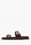 Γυναικεία Flats 14.858 Καφέ Δέρμα Makis Kotris