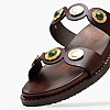 Γυναικεία Flats 14.858 Καφέ Δέρμα Makis Kotris
