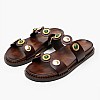 Γυναικεία Flats 14.858 Καφέ Δέρμα Makis Kotris