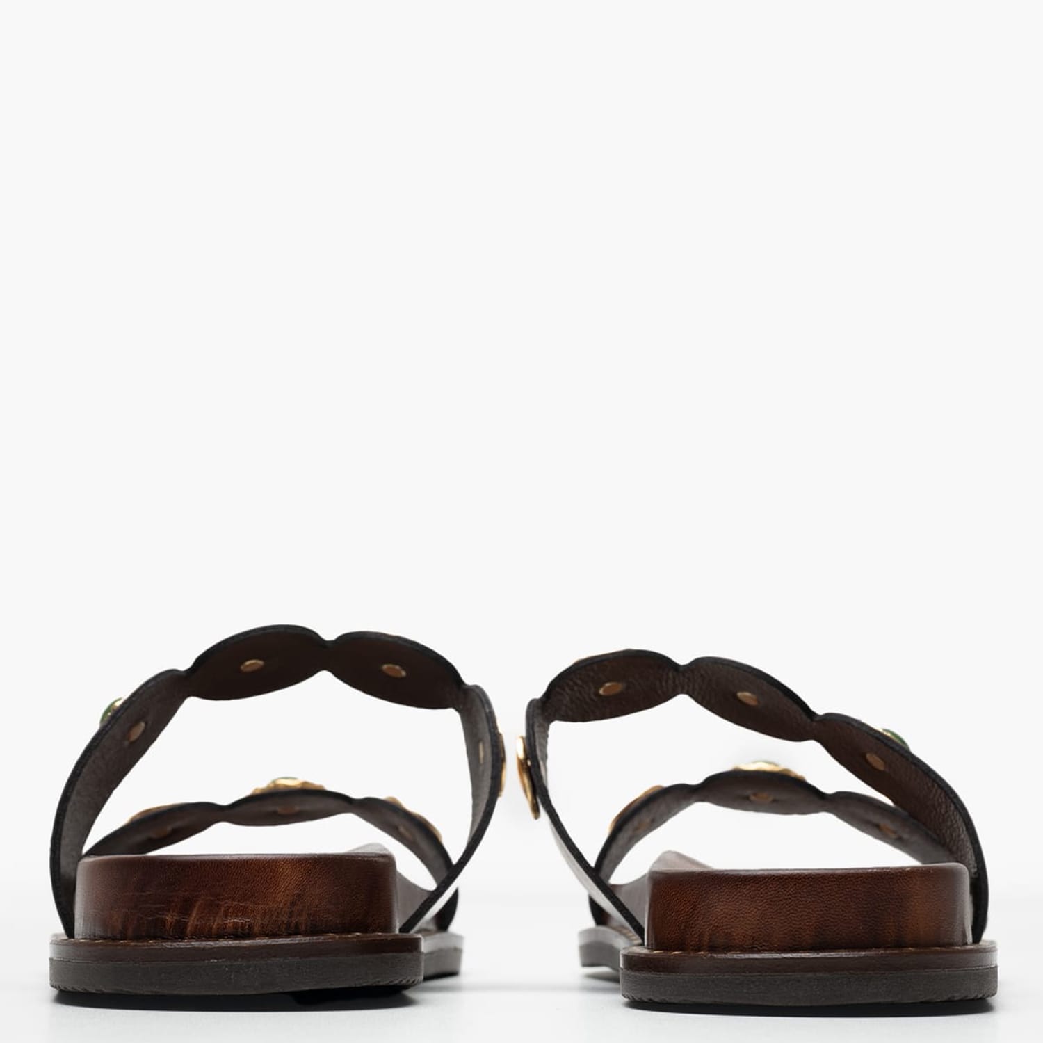 Γυναικεία Flats 14.858 Καφέ Δέρμα Makis Kotris