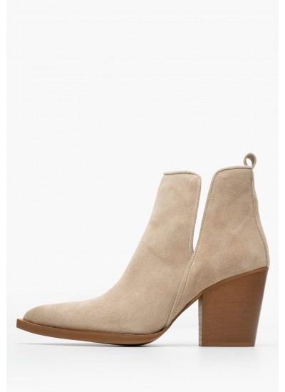 Women Boots 16.040 Beige Buckskin MAKIS KOTRIS