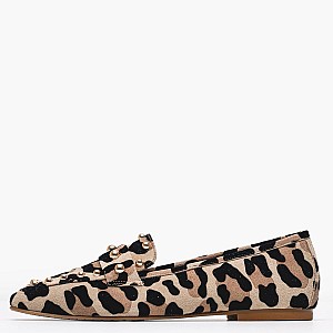 Women Moccasins K.001 Leopard Leather MAKIS KOTRIS