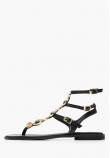 Women Flats K.070 Black Leather MAKIS KOTRIS