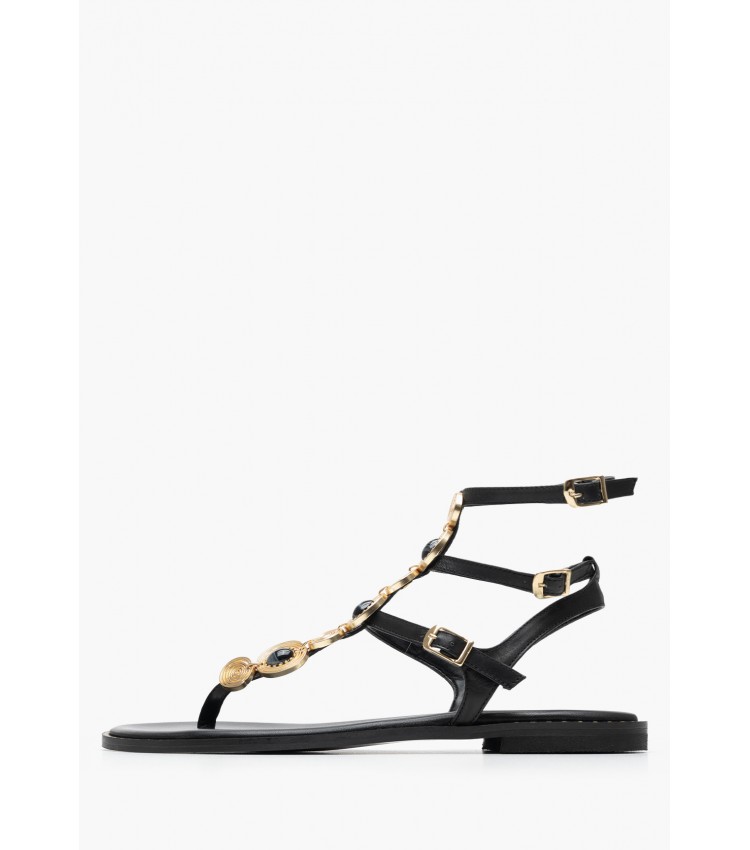 Women Flats K.070 Black Leather MAKIS KOTRIS Women Flats K.070 Black Leather MAKIS KOTRIS