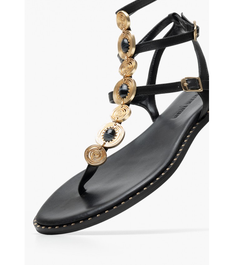 Women Flats K.070 Black Leather MAKIS KOTRIS Women Flats K.070 Black Leather MAKIS KOTRIS