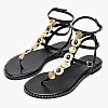 Women Flats K.070 Black Leather MAKIS KOTRIS Women Flats K.070 Black Leather MAKIS KOTRIS