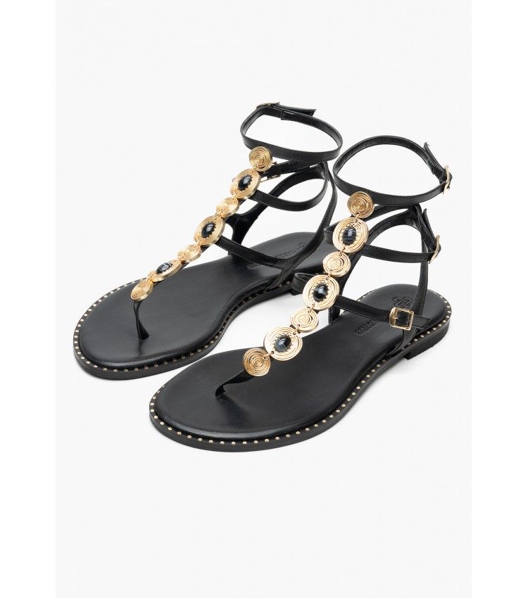 Women Flats K.070 Black Leather MAKIS KOTRIS Women Flats K.070 Black Leather MAKIS KOTRIS