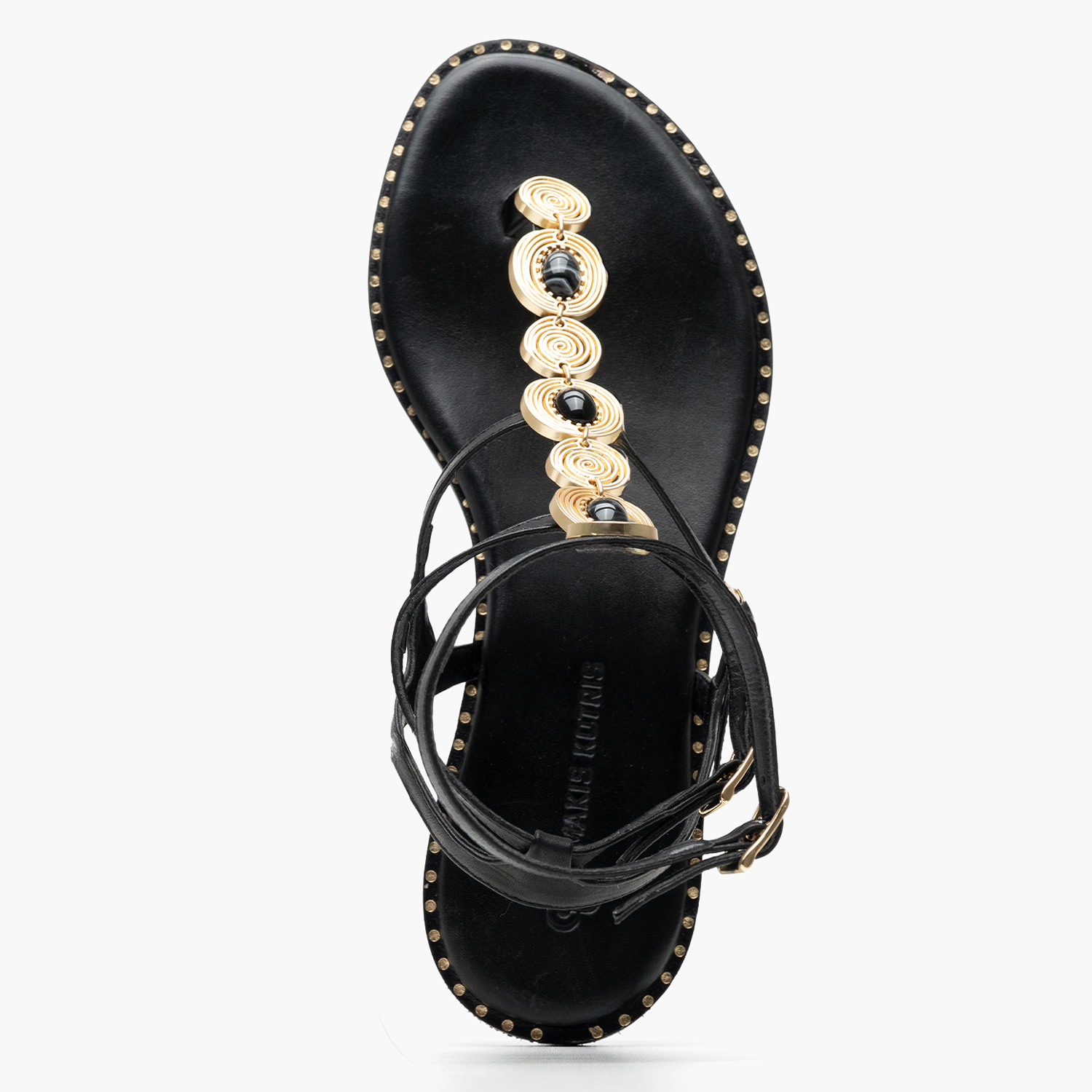 Women Flats K.070 Black Leather MAKIS KOTRIS Women Flats K.070 Black Leather MAKIS KOTRIS